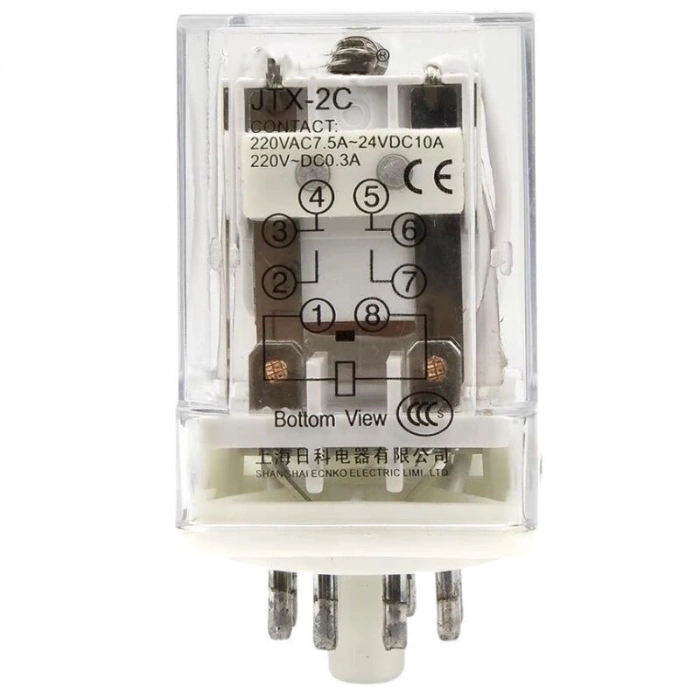 JTX-2C AC 380V 8 Pin 2NO + 2NC Elektromanyetik Röle