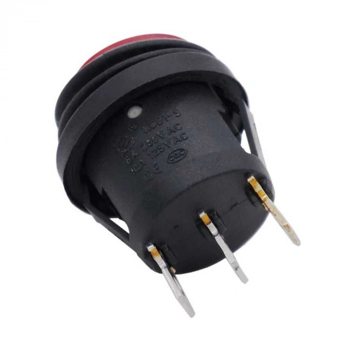 KCD1-2 Su Geçirmez Işıklı ON-OFF Anahtar 3 Pin