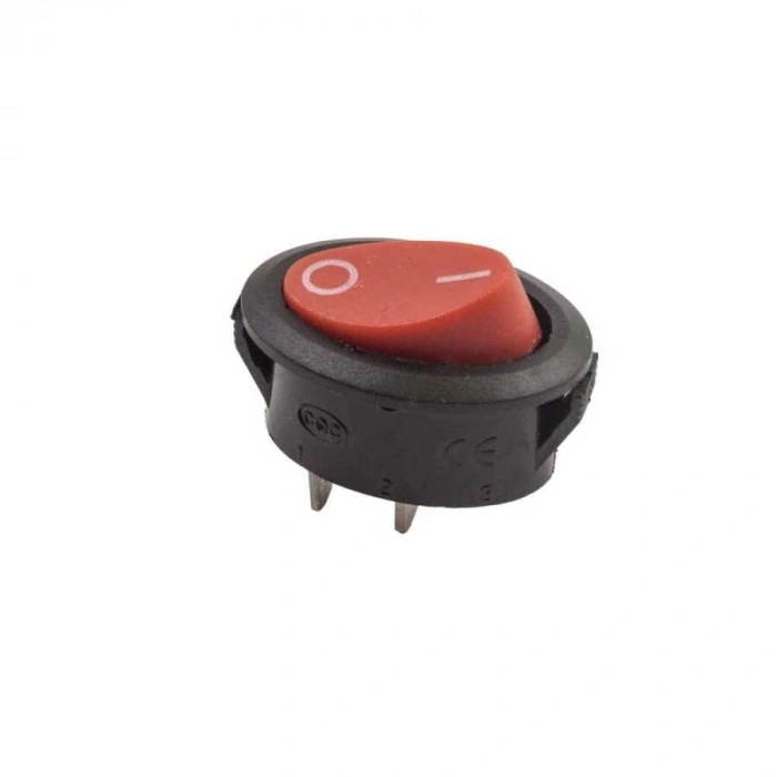 KCD1-3 Oval On/Off Anahtar 2 Pin Kırmızı