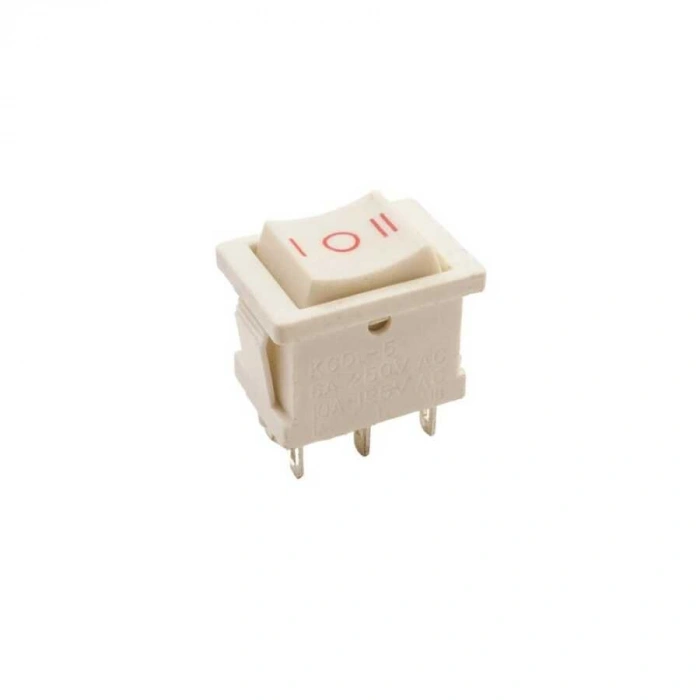 KCD1-5 ON-OFF-ON Anahtar 6-Pin - Beyaz