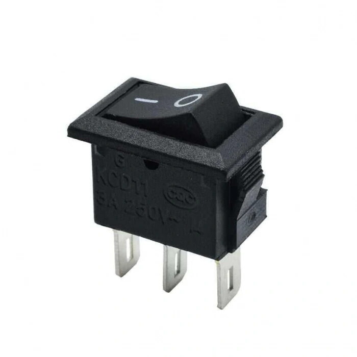 KCD11 3-Pin Mini On-Off Anahtar - Siyah