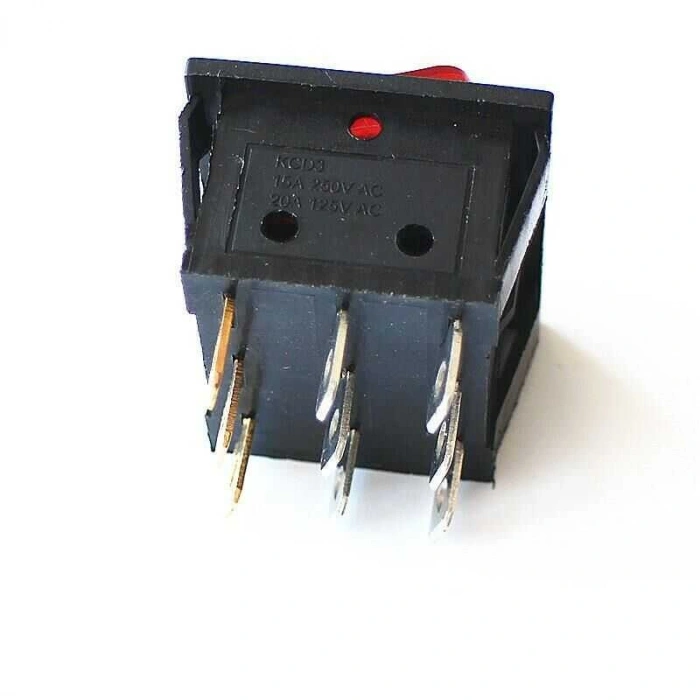 KCD3 Üçlü Işıklı ON-OFF Anahtar 9 Pin