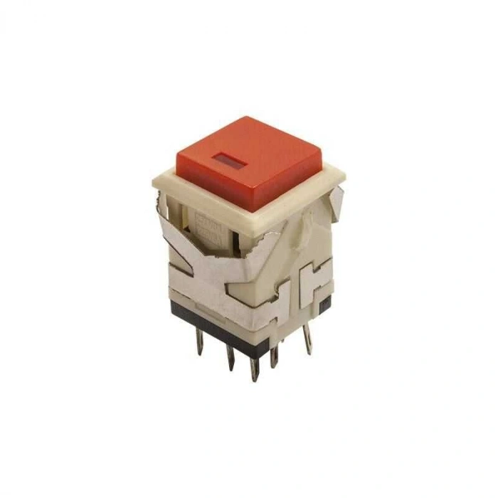 KD2-22 19mm Işıklı Anahtarlı Push Buton - Kırmızı