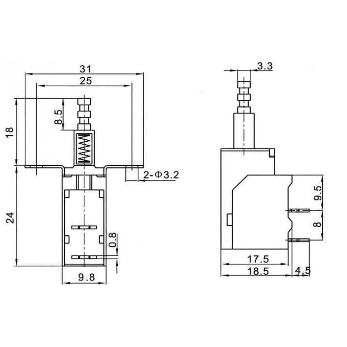 KDC-A10 Vidalı TV Anahtarı 2-Pin