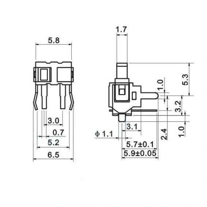 KFC-W-07Z Micro Switch NO 2-Pin