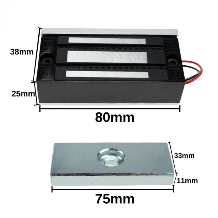 KT-L60 24V 60kg Elektromanyetik Kapı Kilidi