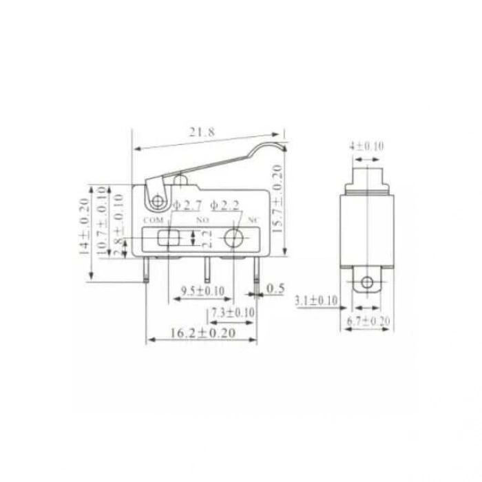 KW11-3Z Micro Switch 3-Pin
