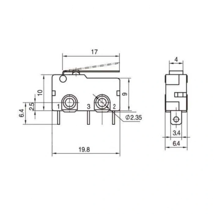 KW4A Micro Switch 3-Pin