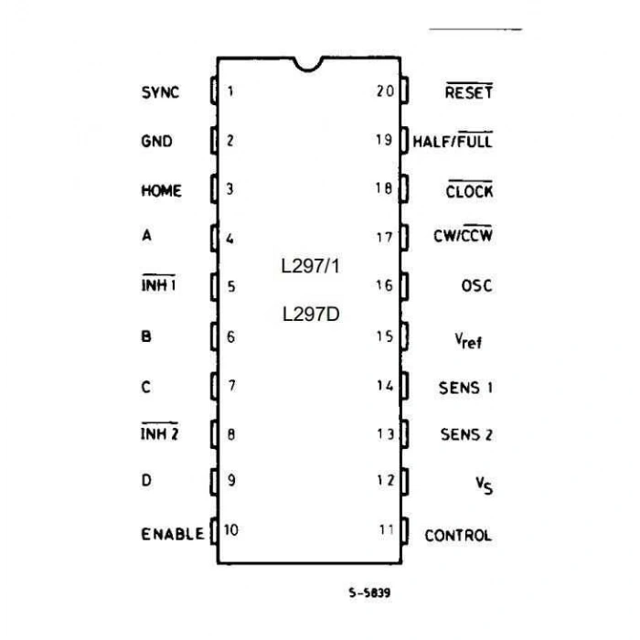 L297 DIP-20 Motor Sürücü Entegresi