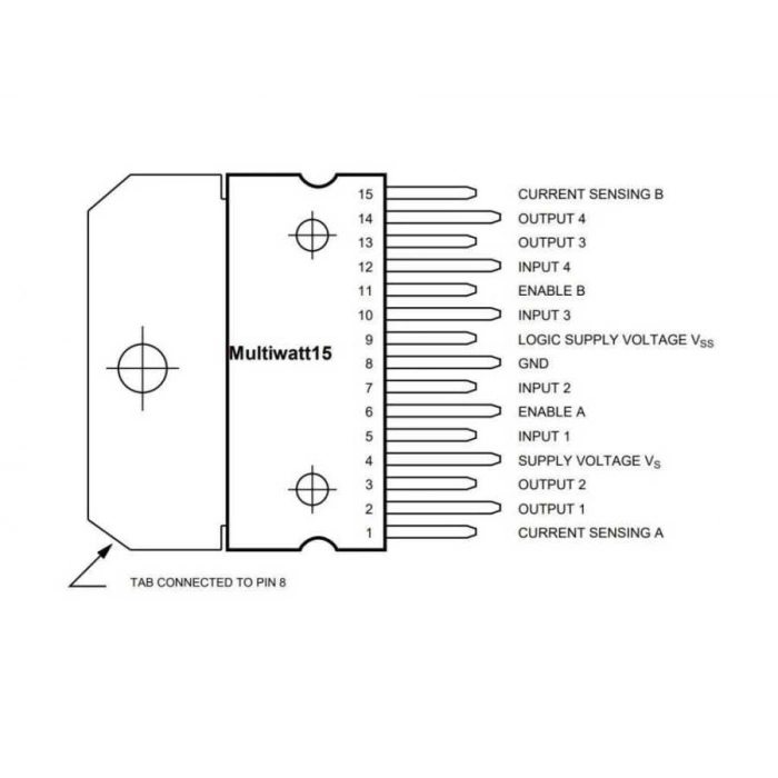 L298N Multiwatt15 Motor Sürücü Entegresi