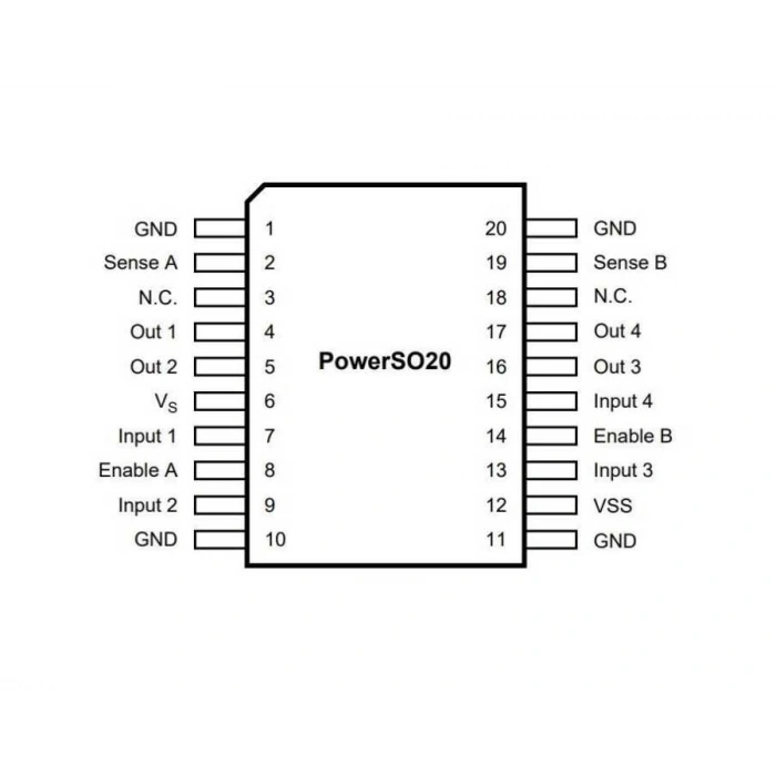 L298P PowerSO-20 Smd Motor Sürücü Entegresi