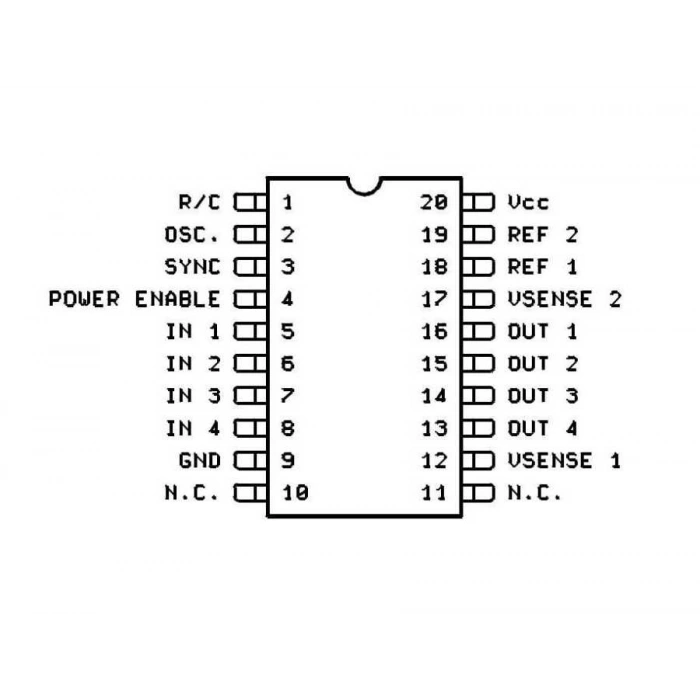 L6506 SOIC-20 SMD Step Motor Sürücü Entegresi