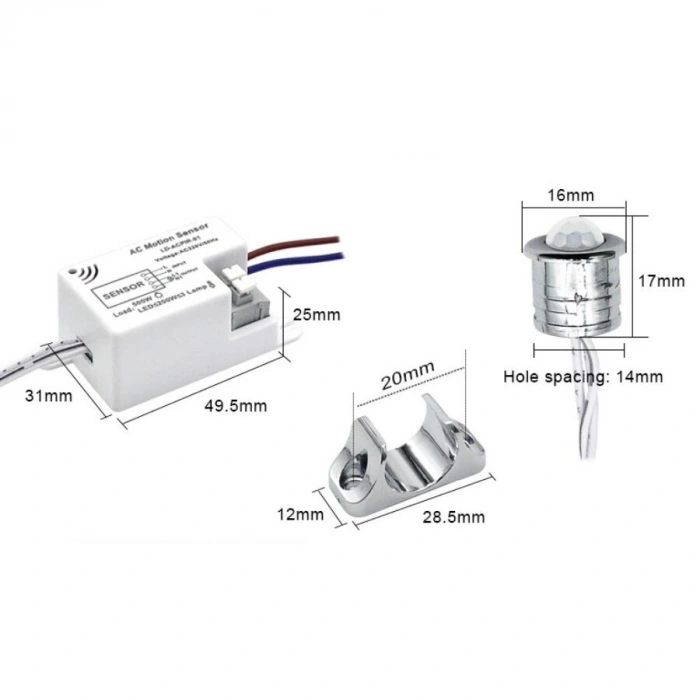 LD-ACRT01 AC 220V PIR Hareket Algılama Dolap Aydınlatma Sensörü