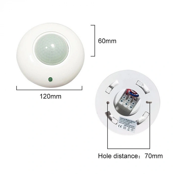 LD-TT-08 AC 220V 120° Ayarlanabilir PIR Hareket Sensörü