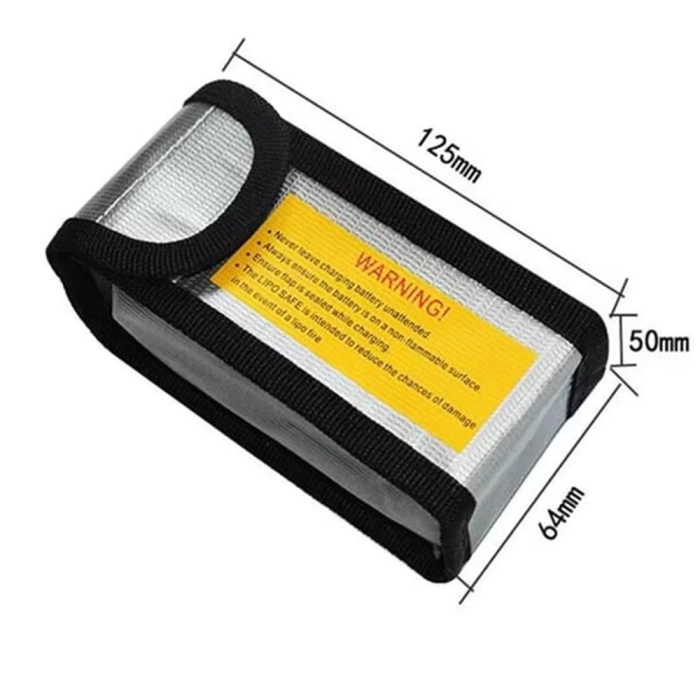 Lipo Pil Yanmaz Koruma Çantası 64X50x125mm