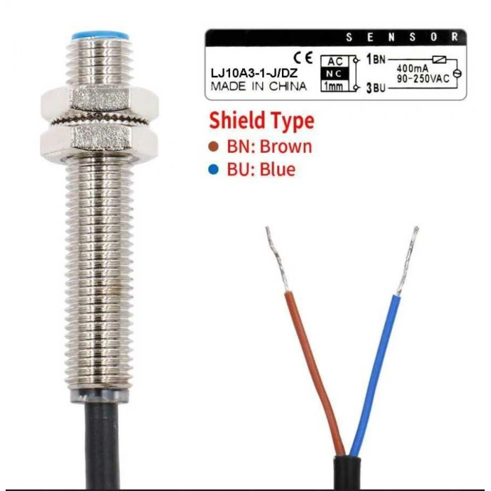 LJ10A3-1-J/DZ 9-250VAC 1mm NC Endüktif Mesafe Sensörü