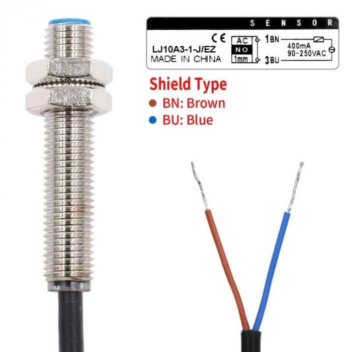LJ10A3-1-J/EZ 9-250VAC 1mm NO Endüktif Mesafe Sensörü