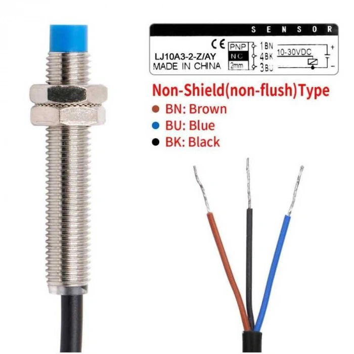 LJ10A3-2-Z/AY 6-36V 2mm PNP NC Endüktif Mesafe Sensörü