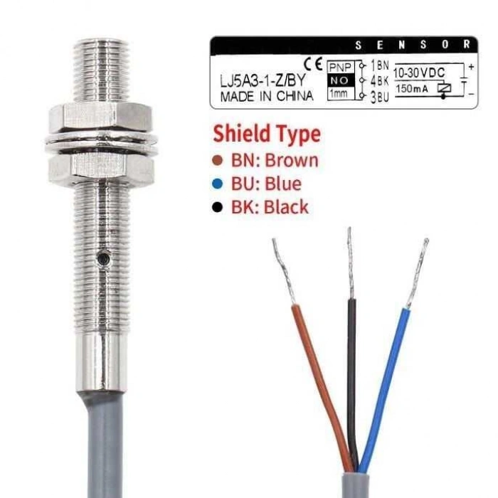 LJ5A3-1-Z/BY 6-36V 1mm PNP NO Endüktif Mesafe Sensörü