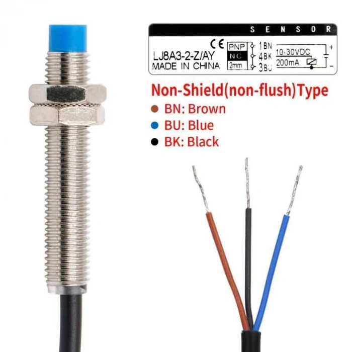 LJ8A3-2-Z/AY 6-36V 2mm PNP NC Endüktif Mesafe Sensörü