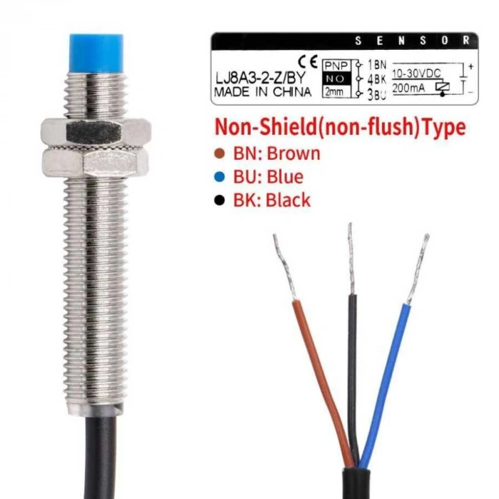LJ8A3-2-Z/BY 6-36V 2mm PNP NO Endüktif Mesafe Sensörü
