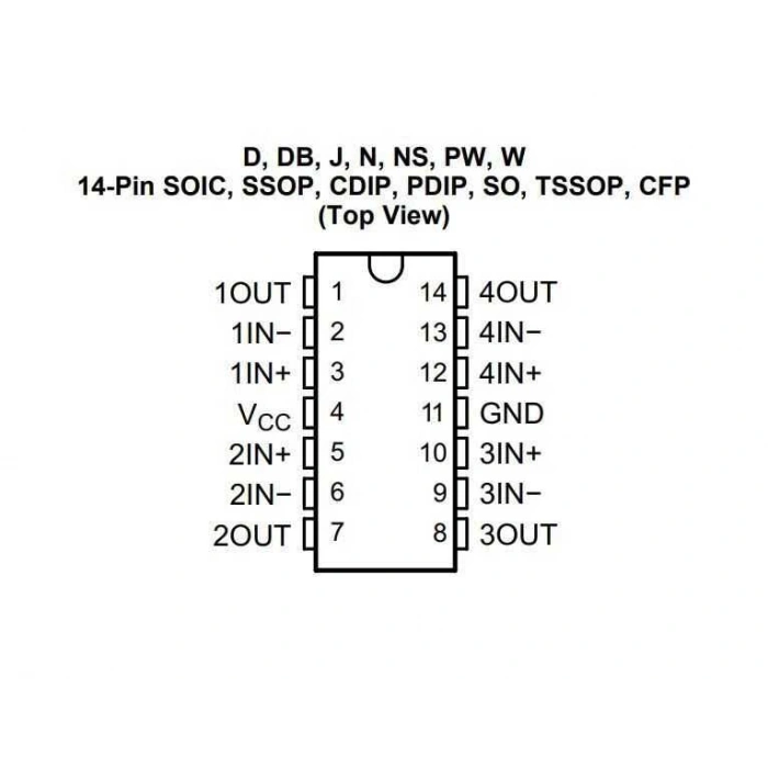LM124DRG4 SOIC-14 OpAmp Entegresi