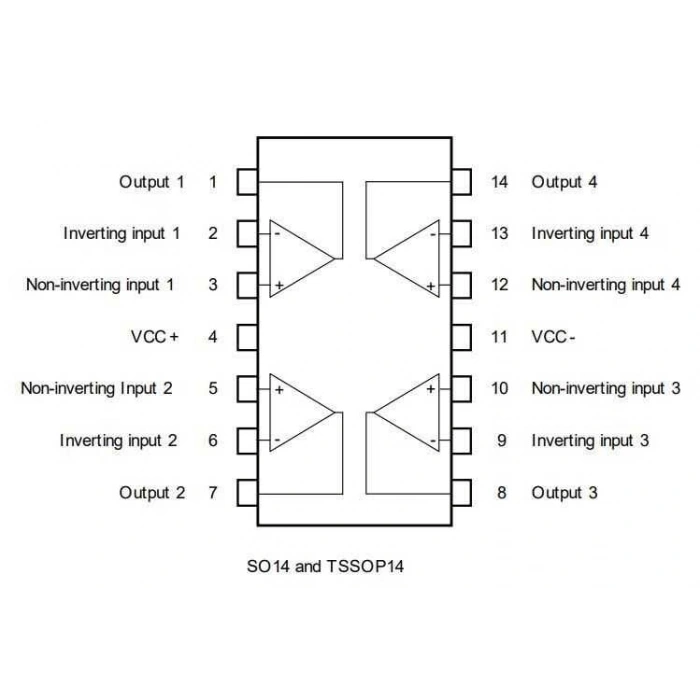 LM2902DT SOIC-14 SMD OpAmp Entegresi