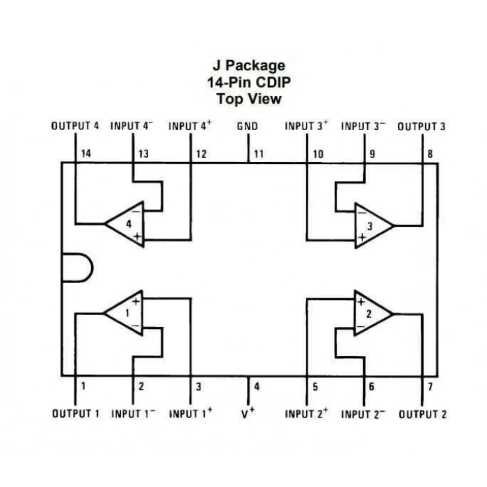 LM324AM SOIC-14 SMD OpAmp Entegresi