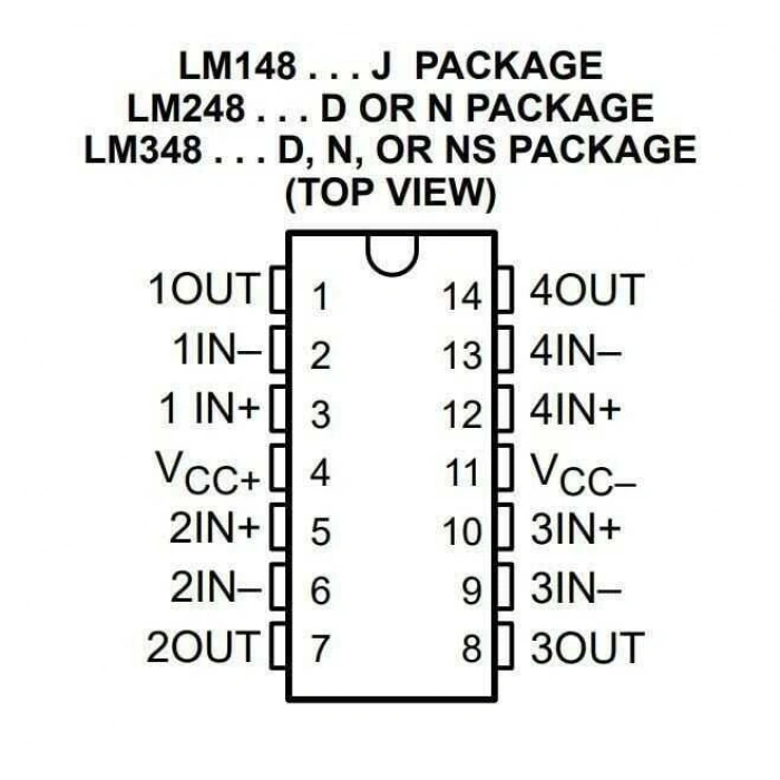 LM348 SMD SO14 Entegre