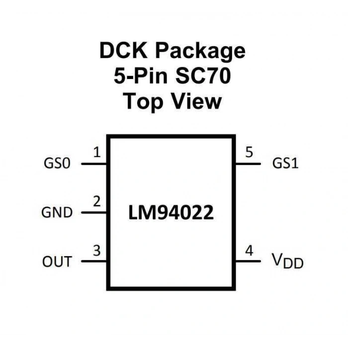 LM94022BIMG/NOPB SMD Sıcaklık Sensör Entegresi