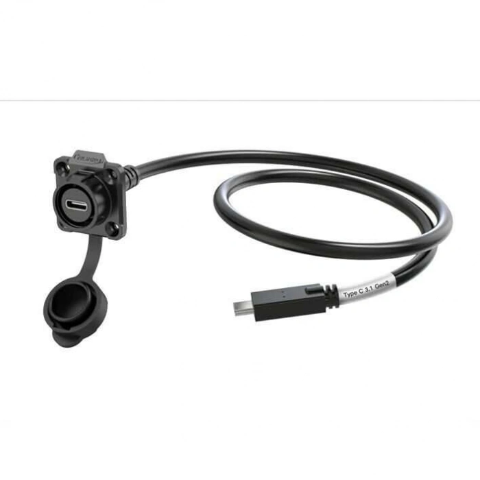 LP16-TYPEC-MP-FS-0D5M-002 Su Geçirmez Type C 3.1 Dişi Panel Tip Konnektör - 0.5M Kablo