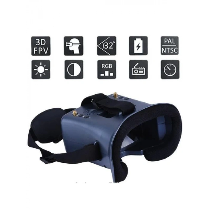 LS-008D FPV Gözlük 5.8G 40CH 5 inç 4.3 inç HD DVR
