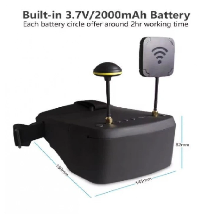 LS-800D FPV Gözlük 5.8G 40CH 5 inç 4.3 inç HD DVR Video Gözlük Seti