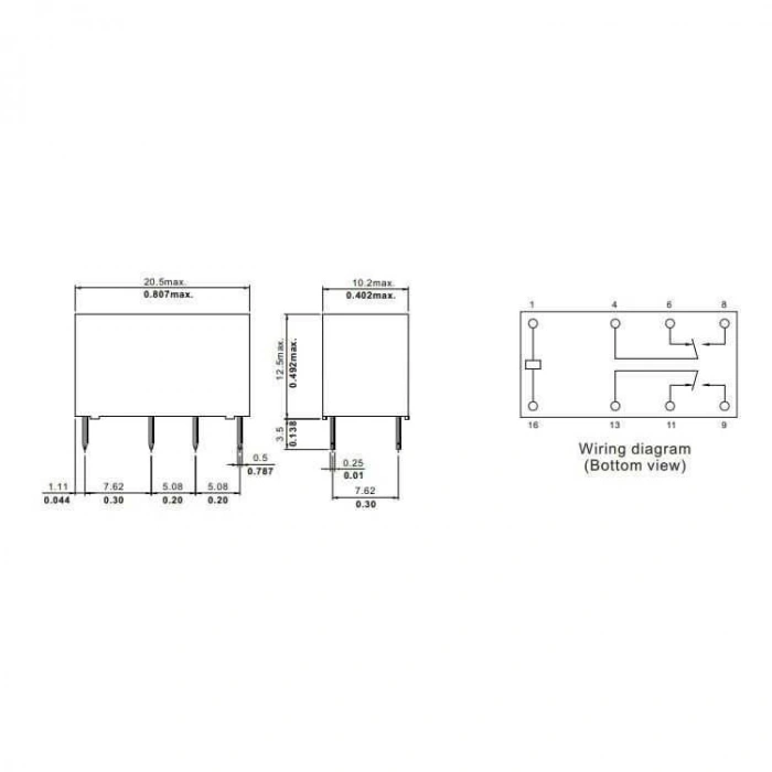 M4-24H 24V 1A Röle 8-Pin
