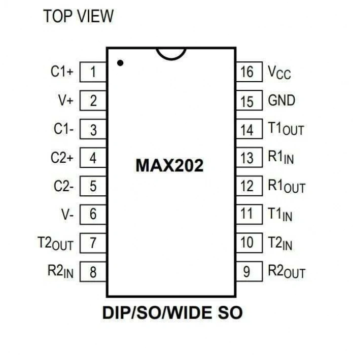 MAX202CD SOIC-16 SMD RS Seri Protokol Entegresi