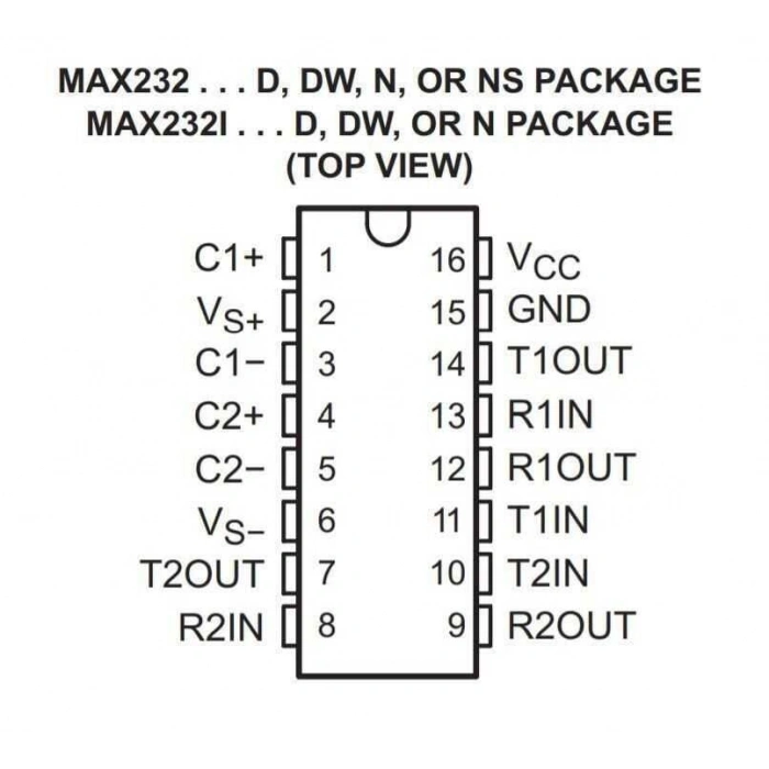 MAX232 DIP16 Entegre