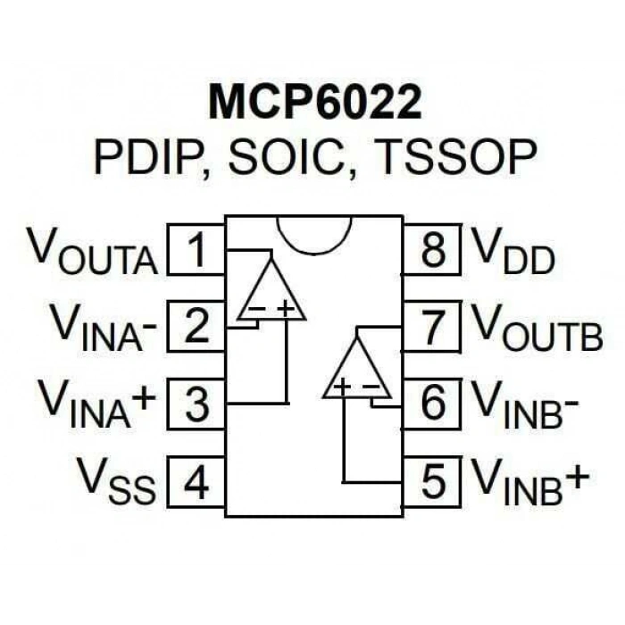 MCP6022-I/SN SOIC-8 SMD CAN Bus Entegresi