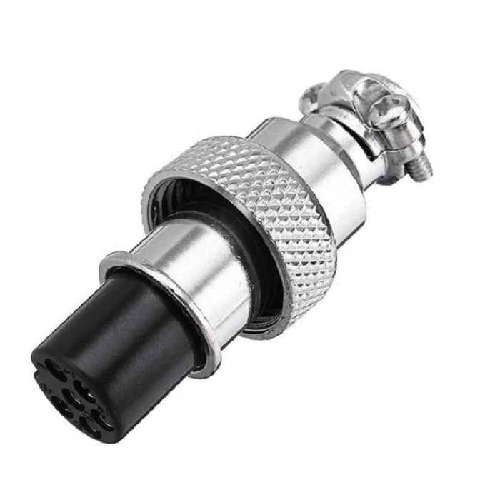 Mike Konnektör 12mm 6 Pin - Dişi