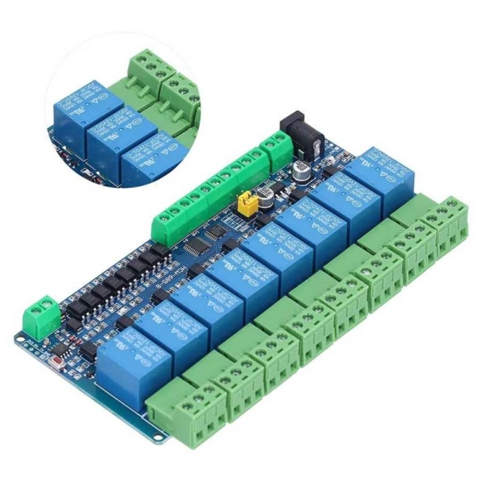 Modbus-RTU 12V 8 Kanal Röle Modülü
