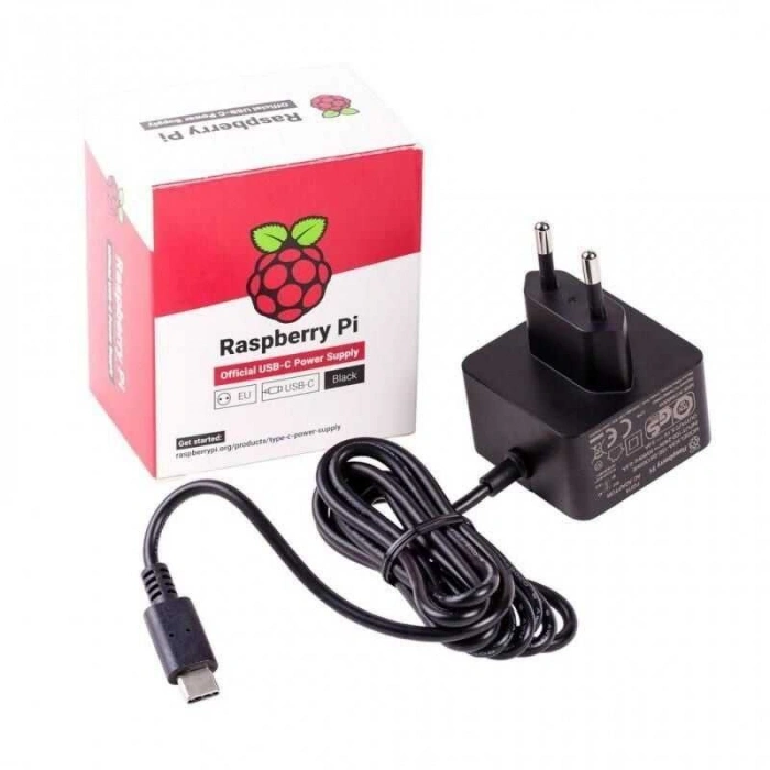 Orjinal Raspberry Pi Adaptör 5V 3A - Siyah