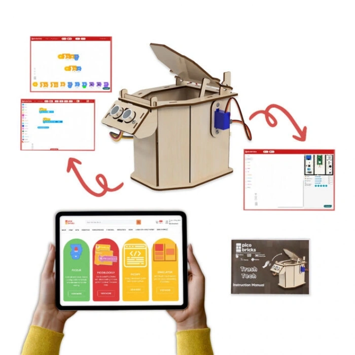 PicoBricks Smart Trash Bin