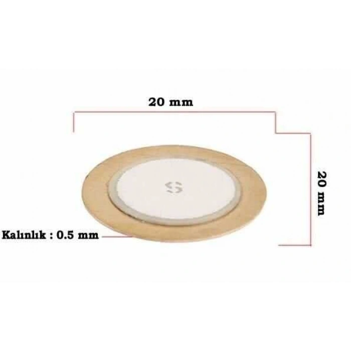 Piezo Disk Element - 20 mm Çap