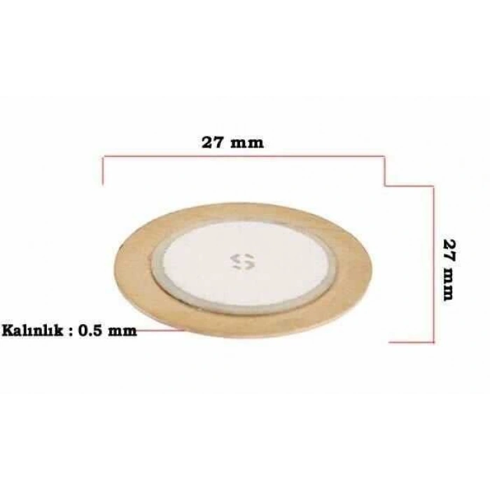 Piezo Disk Element- 27 mm Çap