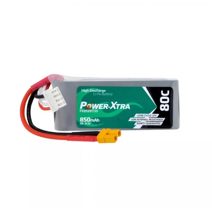 Power-Xtra  PX850XT3S 11.1V Lipo Batarya 850mAh 80C - 3s Lipo Pil