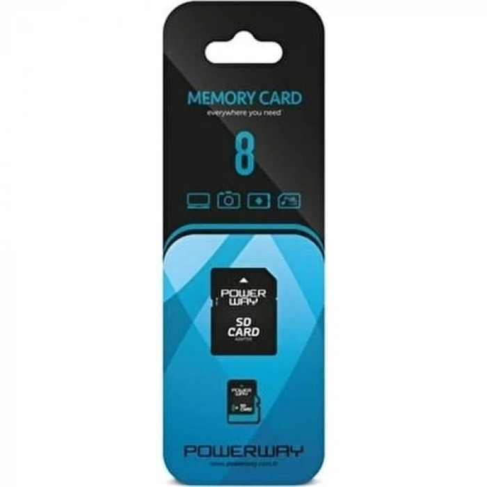 Powerway 8GB MicroSD + SD Adaptörü