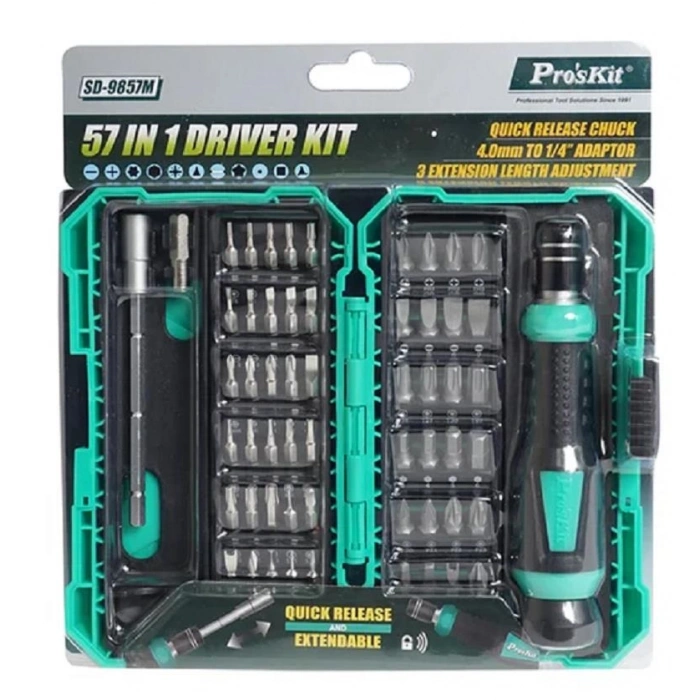 ProsKit 57 Parça Hassas Tornavida Set SD-9857M