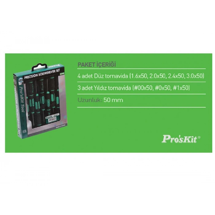 ProsKit 7 Parça Elektronikçi Tornavida Seti SD-081
