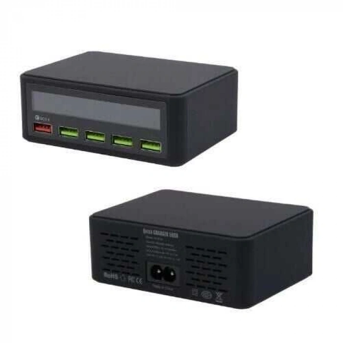 QC3.0 Çoklu USB Şarj Modülü - Dijital Ekranlı