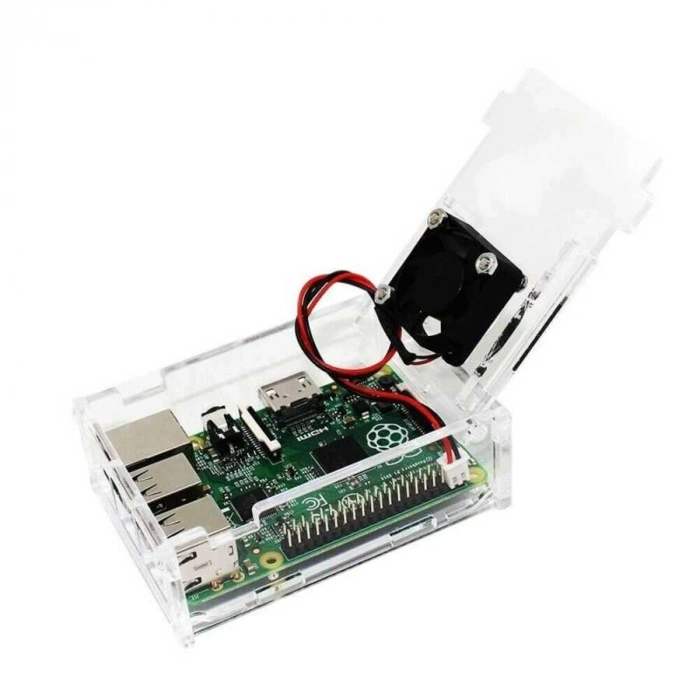 Raspberry Pi 3/2/B+ Şeffaf Muhafaza Kutusu