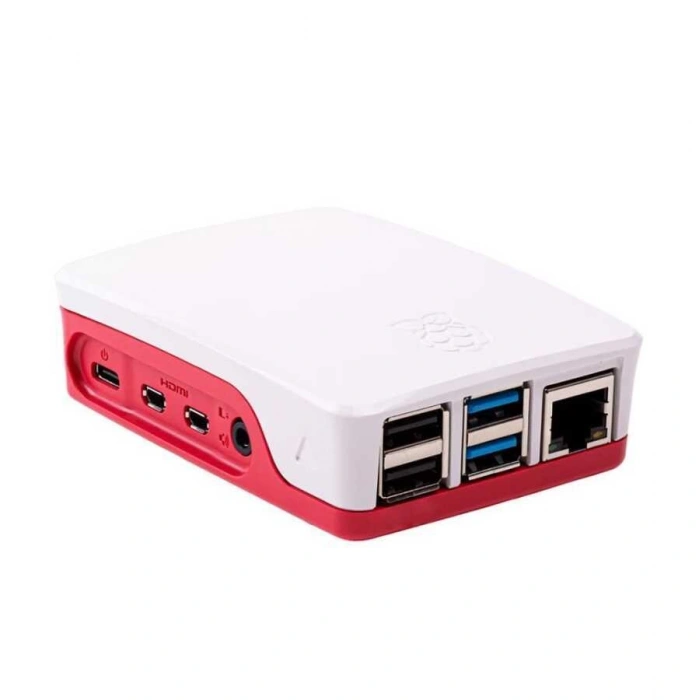 Raspberry Pi 4 Muhafaza Kutusu - Beyaz Kırmızı